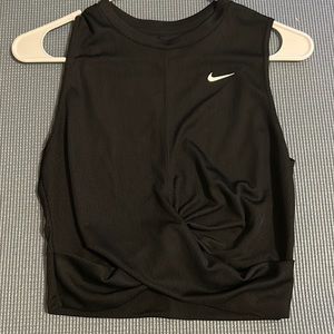 Black Nike Crop Tank, Size Medium